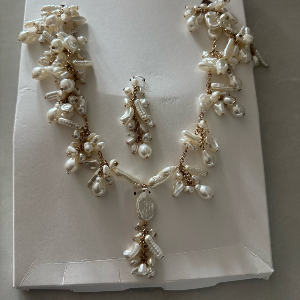 New! Zara Irregular Pearl Necklace Stack Set NWt - Picture 3 of 3